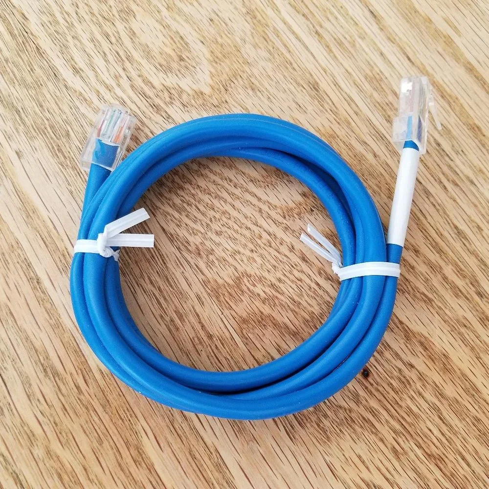 Ethernet Patch Cable Cord 3522-08000001R 4.5 Foot Blue Cat5E